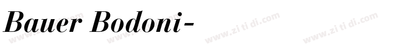 Bauer Bodoni字体转换